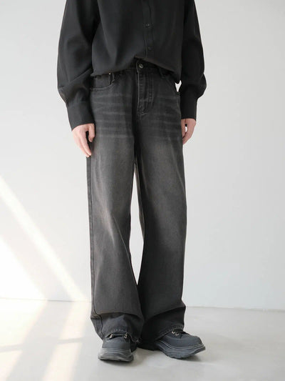 Zhou Whisker Lines Regular Jeans-korean-fashion-Jeans-Zhou's Closet-OH Garments