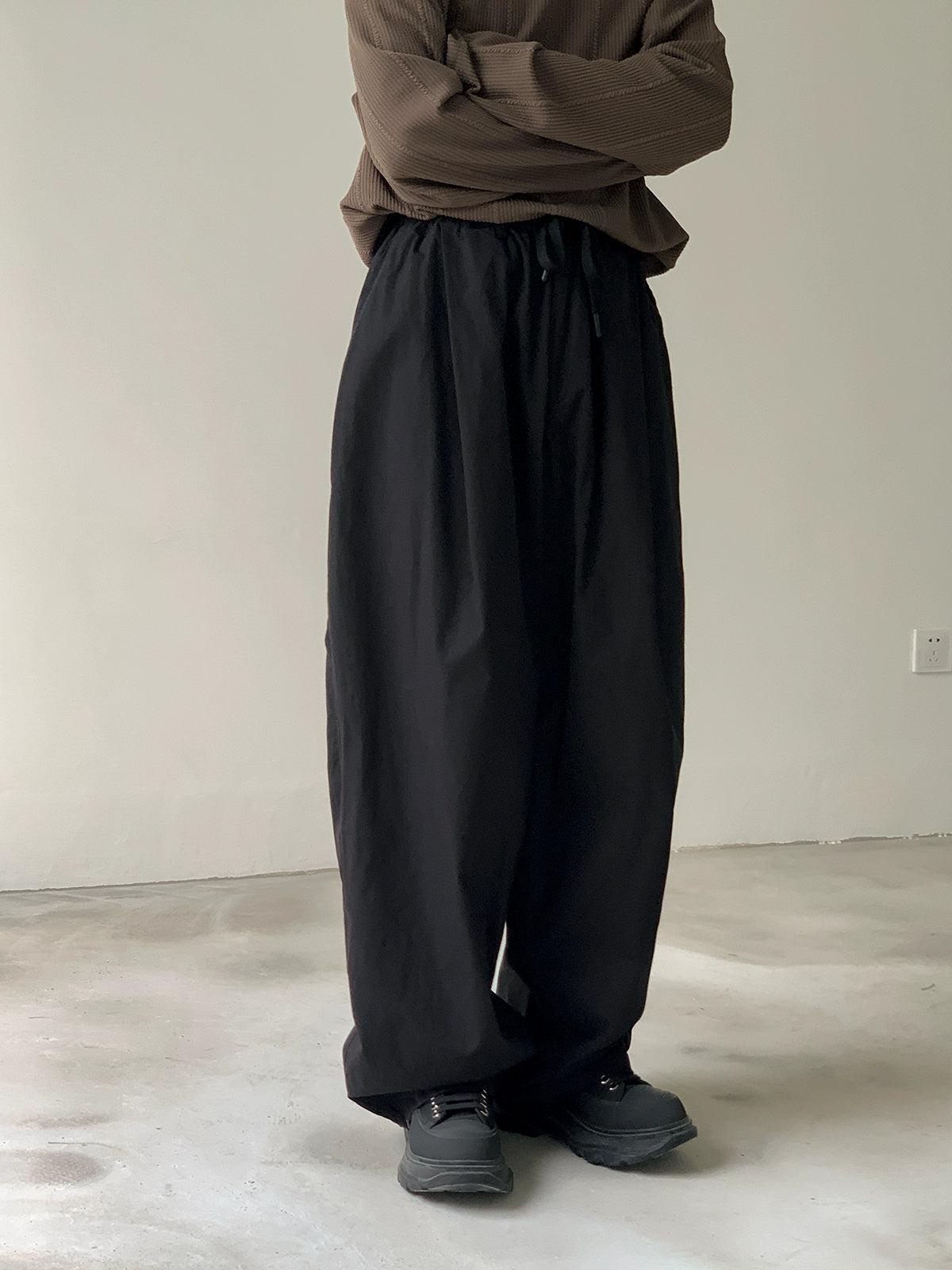 Zhou Wide Drawstring Waist Pants-korean-fashion-Pants-Zhou's Closet-OH Garments