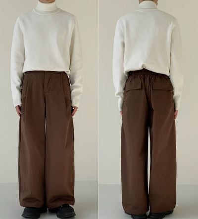 Zhou Wide Leg Gartered Pants-korean-fashion-Pants-Zhou's Closet-OH Garments