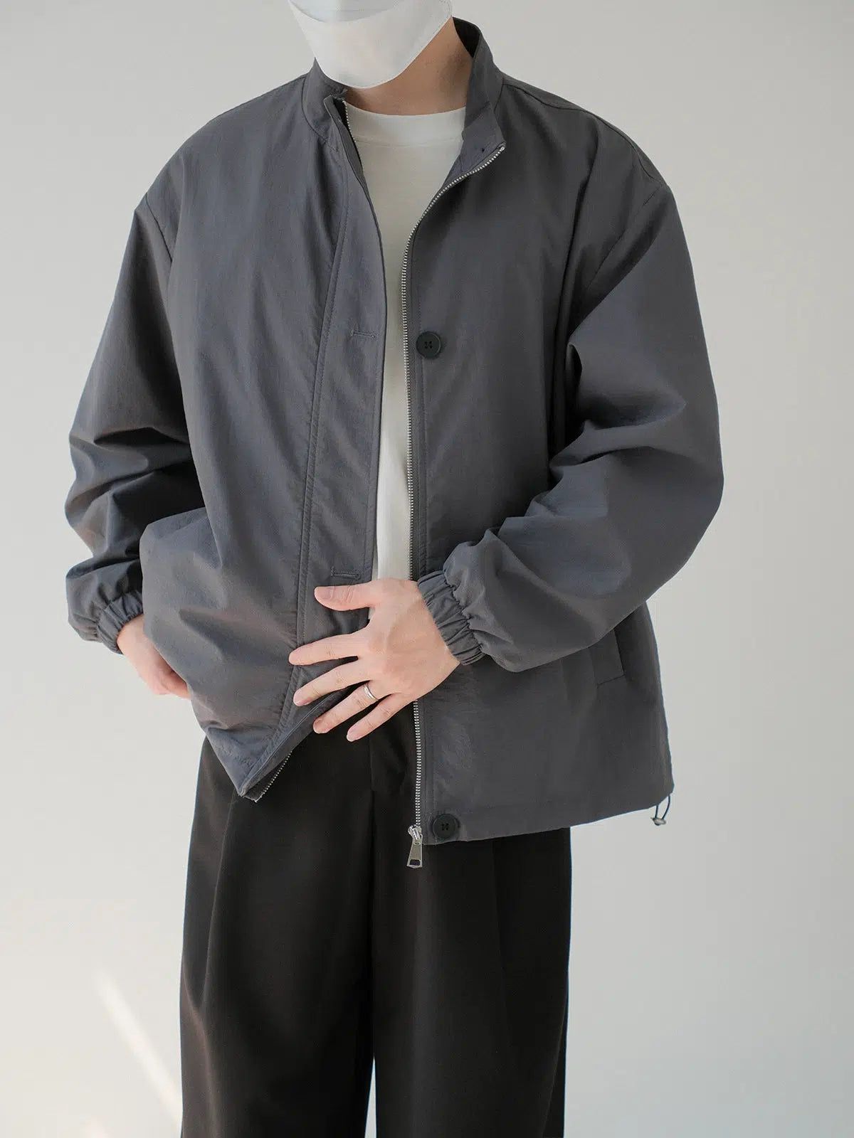 Zhou Wide Soft Shell Jacket-korean-fashion-Jacket-Zhou's Closet-OH Garments