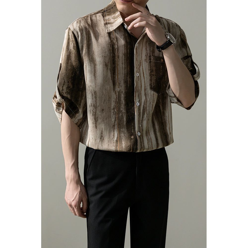 Zhou Wood Style Buttoned Shirt-korean-fashion-Shirt-Zhou's Closet-OH Garments