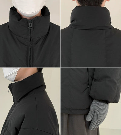 Zhou Zipped and Lined Down Jacket-korean-fashion-Jacket-Zhou's Closet-OH Garments