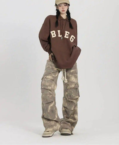 ZZ Multi-Flap Pocket Camouflage Jeans-korean-fashion-Jeans-ZZ's Closet-OH Garments