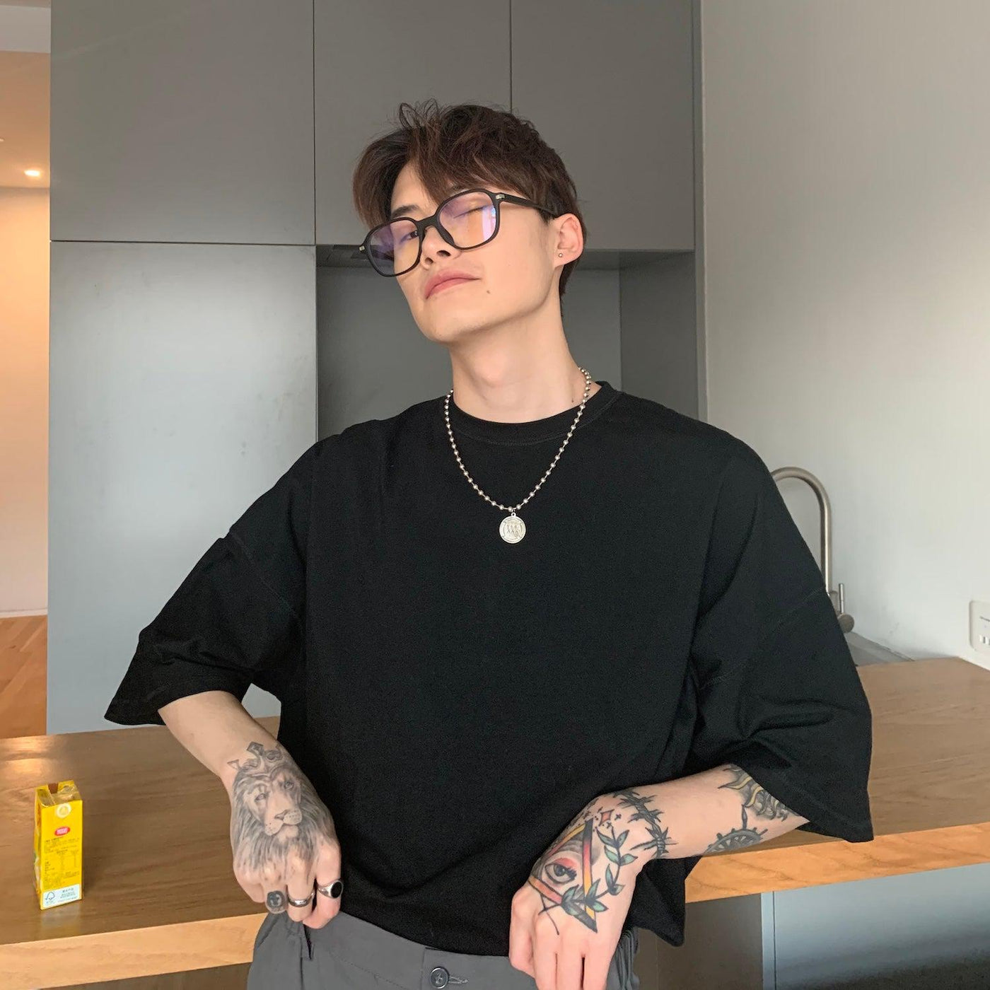 Cui Basic Loose T-Shirt-korean-fashion-T-Shirt-Cui's Closet-OH Garments