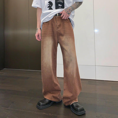 Cui Mid Fade Whiskers Wide Jeans-korean-fashion-Jeans-Cui's Closet-OH Garments