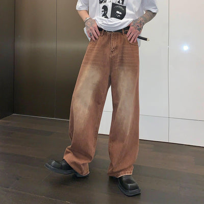 Cui Mid Fade Whiskers Wide Jeans-korean-fashion-Jeans-Cui's Closet-OH Garments