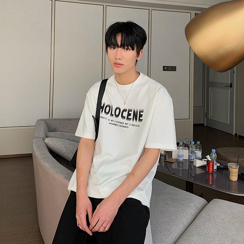 Hua Holocene Basic T-Shirt-korean-fashion-T-Shirt-Hua's Closet-OH Garments