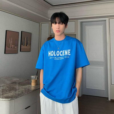 Hua Holocene Basic T-Shirt-korean-fashion-T-Shirt-Hua's Closet-OH Garments