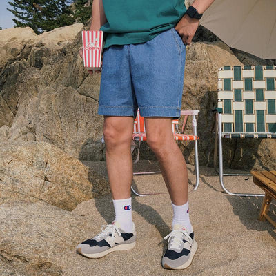 OH Above Knee Length Denim Shorts-korean-fashion-Shorts-OH Atelier-OH Garments