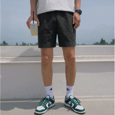 OH Above Knee Length Denim Shorts-korean-fashion-Shorts-OH Atelier-OH Garments