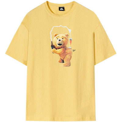 OH Animated Bear and Wine Print T-Shirt-korean-fashion-T-Shirt-OH Atelier-OH Garments