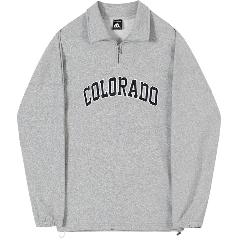 OH Colorado Collegiate Letters Half-Zip-korean-fashion-Half-Zip-OH Atelier-OH Garments