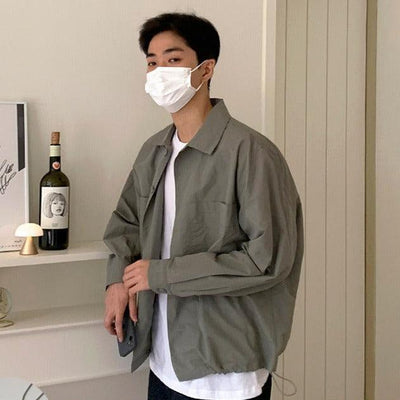 OH Double Pockets Outer Shirt-korean-fashion-Shirt-OH Atelier-OH Garments