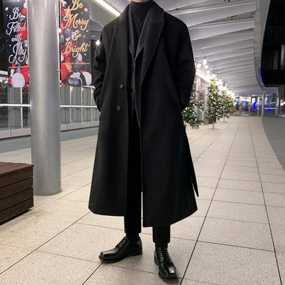 OH Dual Pocket Belted Overcoat-korean-fashion-Long Coat-OH Atelier-OH Garments