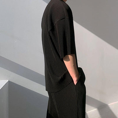 OH Essential Pleats Elbow Length T-Shirt-korean-fashion-T-Shirt-OH Atelier-OH Garments
