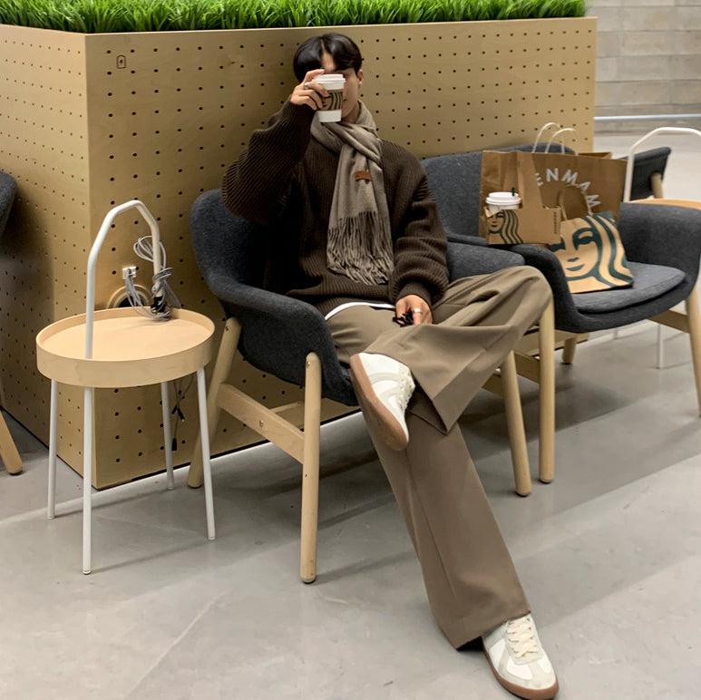 OH Front Fold Wide Pants-korean-fashion-Pants-OH Atelier-OH Garments