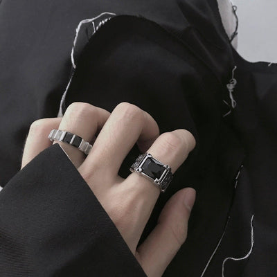 OH Octagon Stone Ring-korean-fashion-Ring-OH Atelier-OH Garments