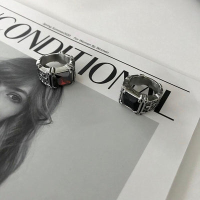 OH Octagon Stone Ring-korean-fashion-Ring-OH Atelier-OH Garments