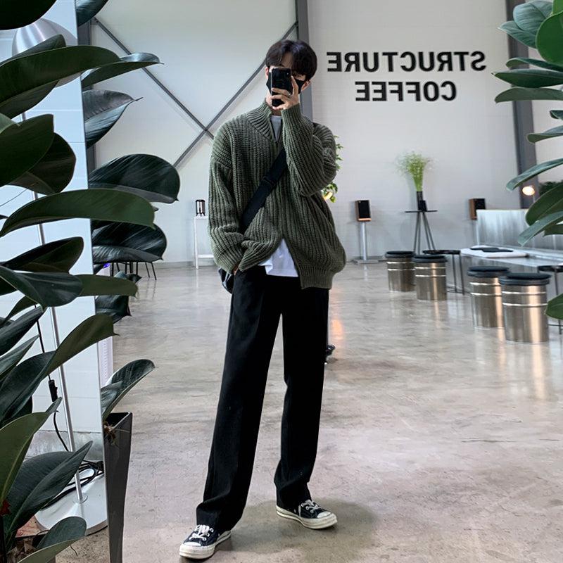 OH Ribbed Zip Knit Jacket-korean-fashion-Jacket-OH Atelier-OH Garments