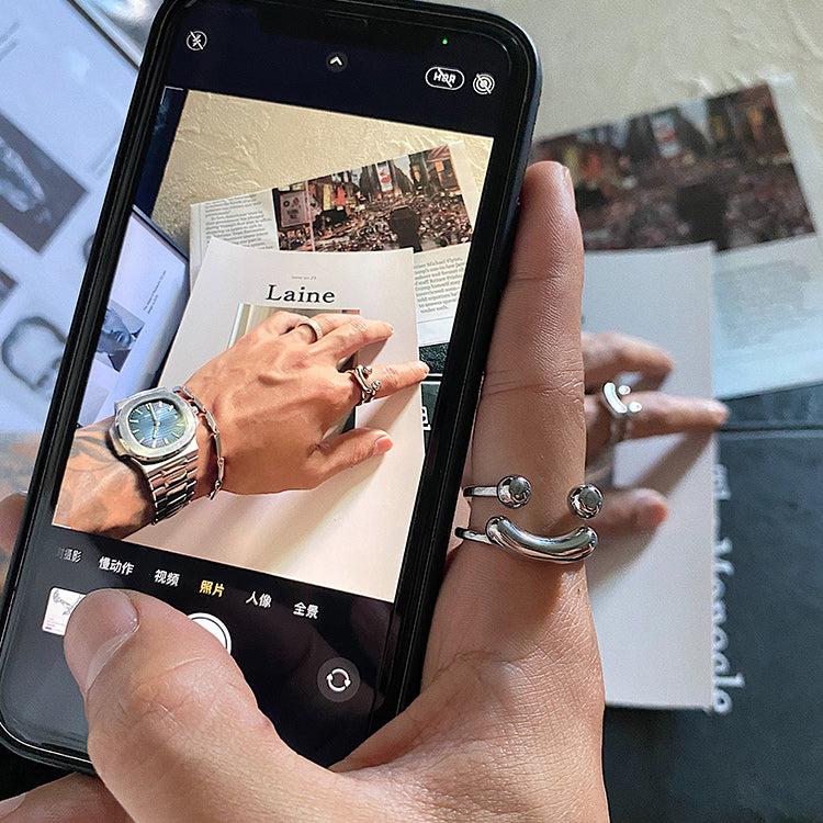 OH Silver Smile Ring-korean-fashion-Ring-OH Atelier-OH Garments
