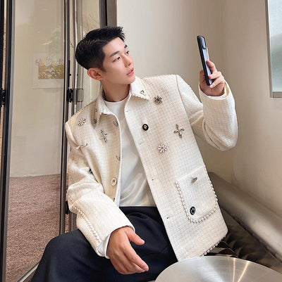 Woo Parisian Style Assorted Pins Jacket-korean-fashion-Jacket-Woo's Closet-OH Garments