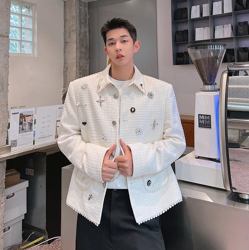 Woo Parisian Style Assorted Pins Jacket-korean-fashion-Jacket-Woo's Closet-OH Garments