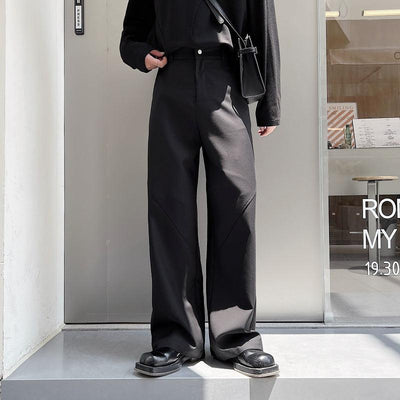 Woo Subtle Diagonal Line Pants-korean-fashion-Pants-Woo's Closet-OH Garments
