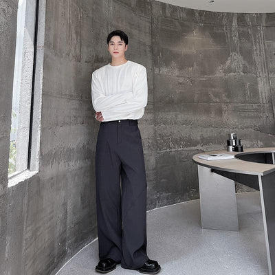 Woo Subtle Diagonal Line Pants-korean-fashion-Pants-Woo's Closet-OH Garments