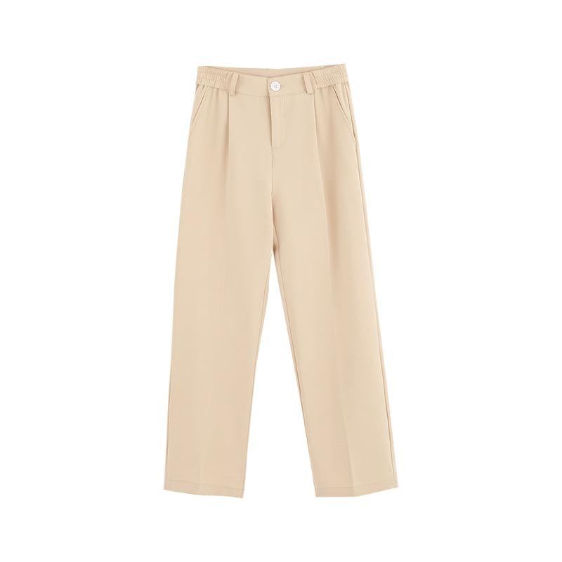 Zhou Casual Pleated Bootcut Trousers-korean-fashion-Pants-Zhou's Closet-OH Garments