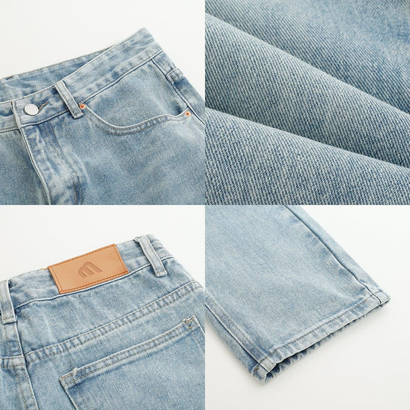 Zhou Casual Straight Ankle Length Jeans-korean-fashion-Jeans-Zhou's Closet-OH Garments