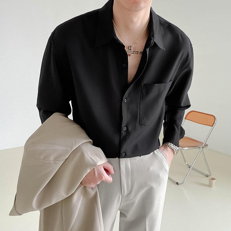 Zhou Classic Front Pocket Shirt-korean-fashion-Shirt-Zhou's Closet-OH Garments