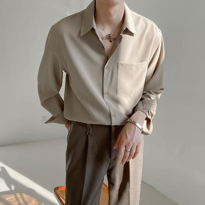 Zhou Classic Front Pocket Shirt-korean-fashion-Shirt-Zhou's Closet-OH Garments