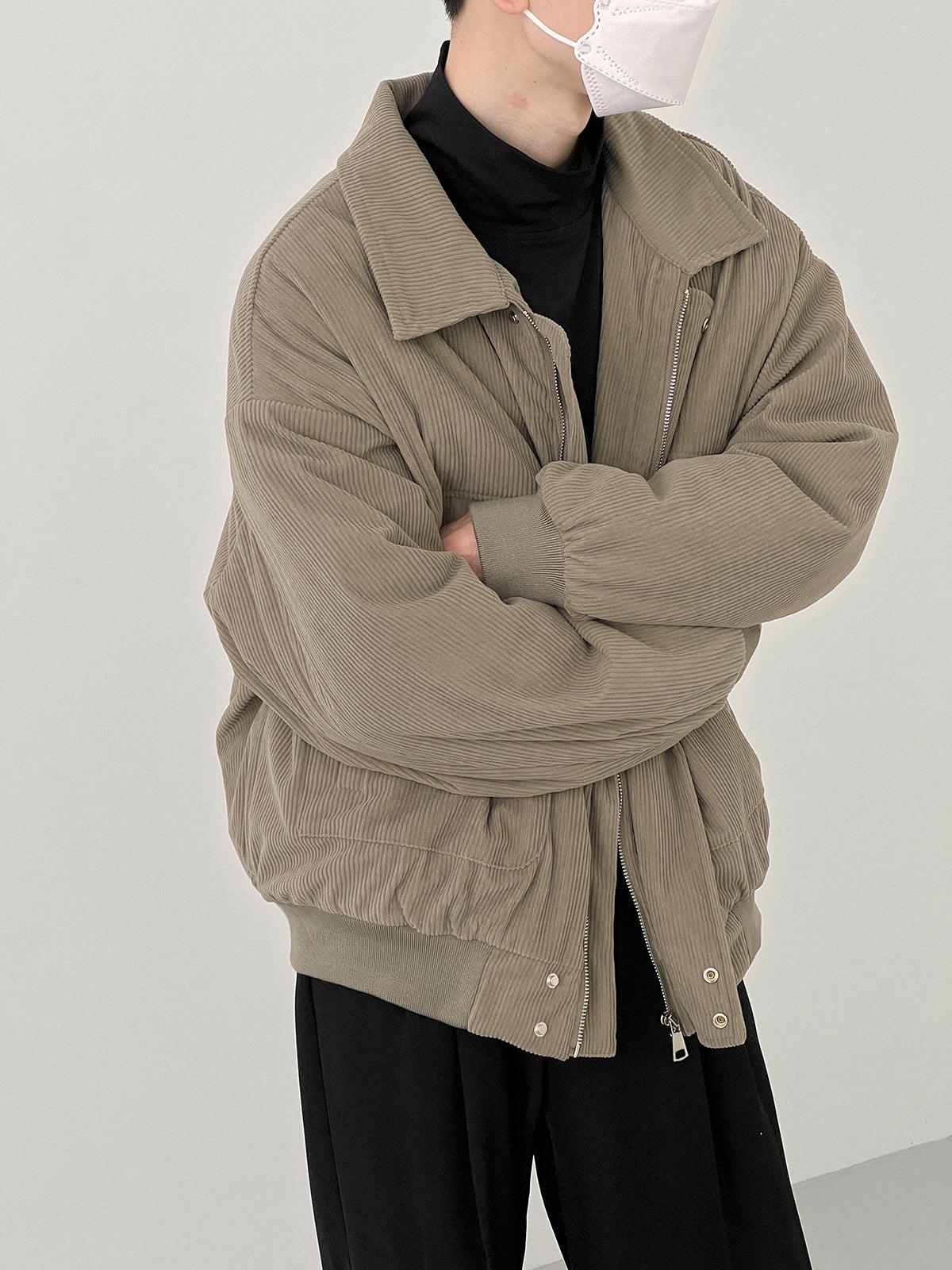 Zhou Essential Double Flap Pockets Corduroy Jacket-korean-fashion-Jacket-Zhou's Closet-OH Garments