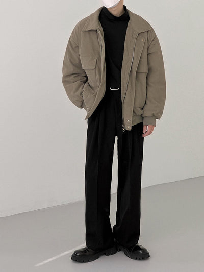 Zhou Essential Double Flap Pockets Corduroy Jacket-korean-fashion-Jacket-Zhou's Closet-OH Garments