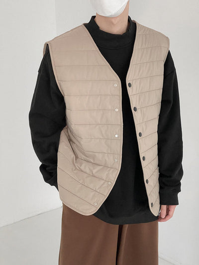 Zhou Essential Padded Vest-korean-fashion-Vest-Zhou's Closet-OH Garments