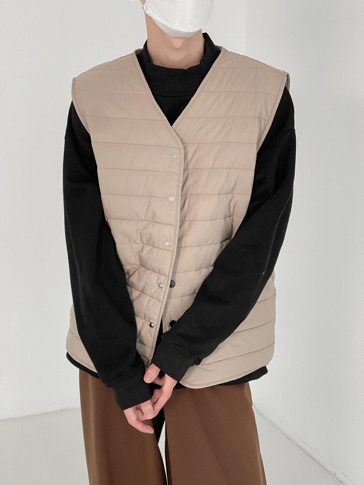 Zhou Essential Padded Vest-korean-fashion-Vest-Zhou's Closet-OH Garments