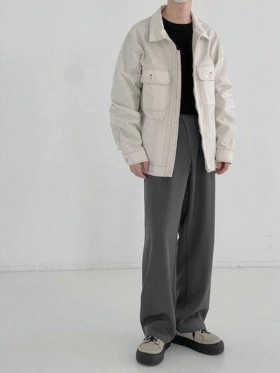 Zhou Essential Piped Double Pocket Jacket-korean-fashion-Jacket-Zhou's Closet-OH Garments