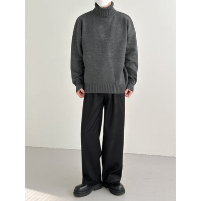 Zhou Essential Ribbed Knit Turtleneck-korean-fashion-Turtleneck-Zhou's Closet-OH Garments