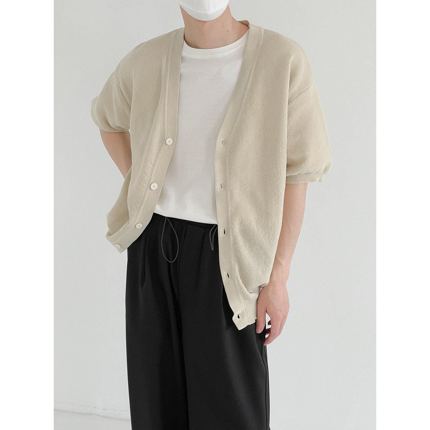 Zhou Essential Short Sleeve Cardigan-korean-fashion-Cardigan-Zhou's Closet-OH Garments