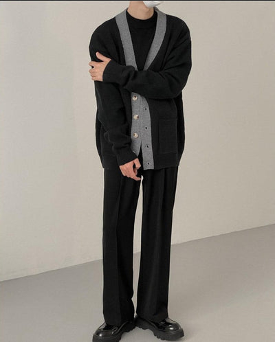 Zhou Essential Side Piping Knit Cardigan-korean-fashion-Cardigan-Zhou's Closet-OH Garments