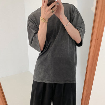 Zhou Essential Washed T-Shirt-korean-fashion-T-Shirt-Zhou's Closet-OH Garments