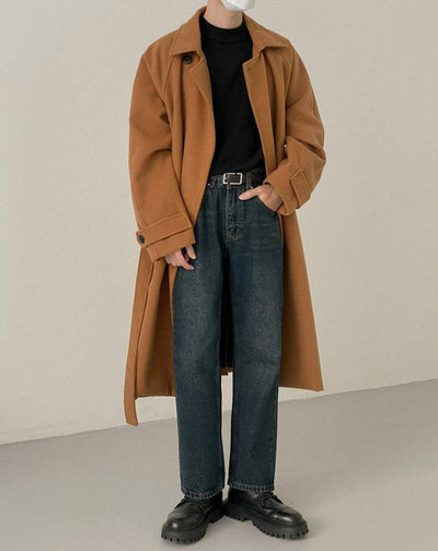 Zhou Essential Wrap-around Overcoat-korean-fashion-Long Coat-Zhou's Closet-OH Garments