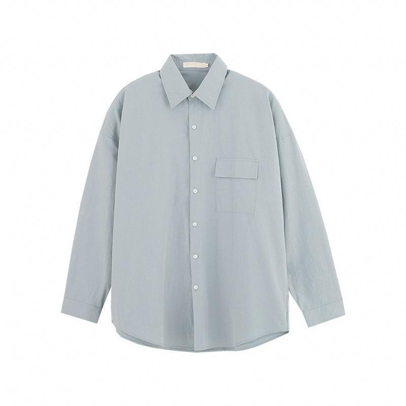 Zhou Flap Front Pocket Shirt-korean-fashion-Shirt-Zhou's Closet-OH Garments