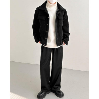 Zhou Front Pocket Flaps Jacket-korean-fashion-Jacket-Zhou's Closet-OH Garments