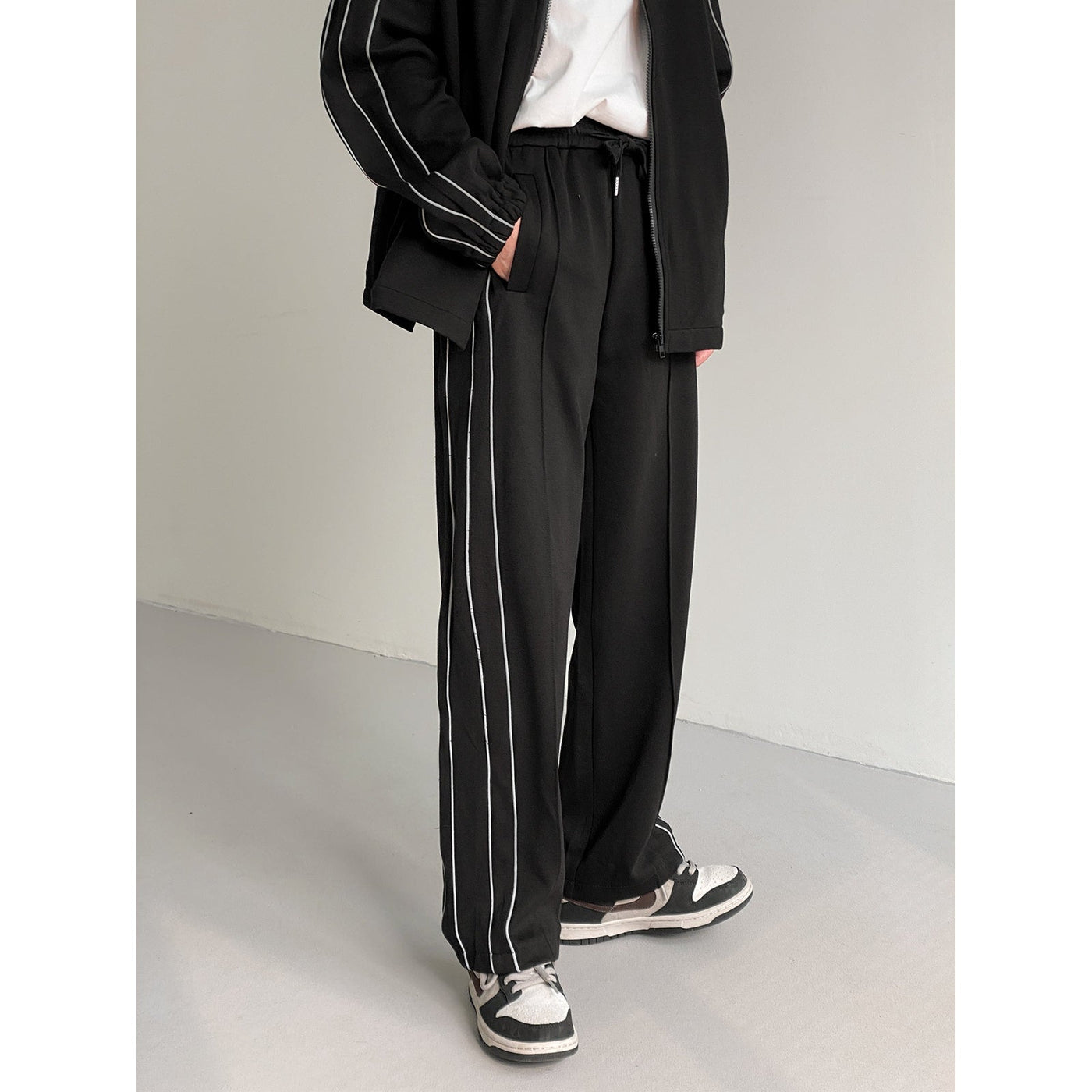 Zhou Old School Track Jacket & Pants Set-korean-fashion-Clothing Set-Zhou's Closet-OH Garments