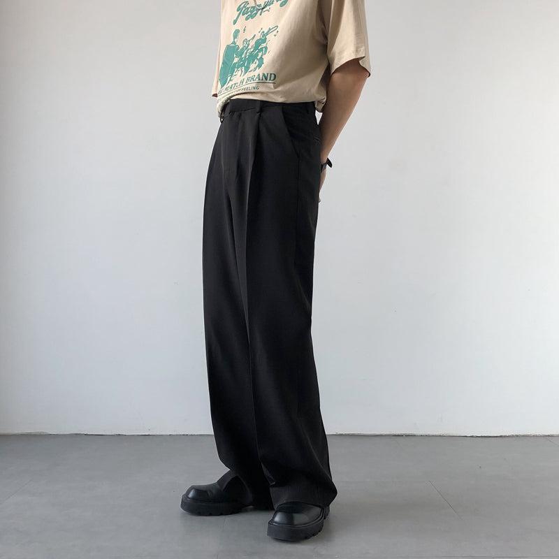 Zhou Pleated Front Trousers-korean-fashion-Pants-Zhou's Closet-OH Garments