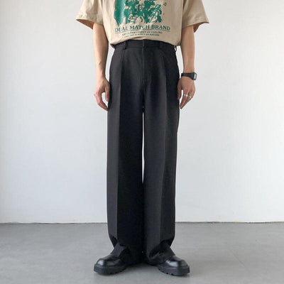 Zhou Pleated Front Trousers-korean-fashion-Pants-Zhou's Closet-OH Garments