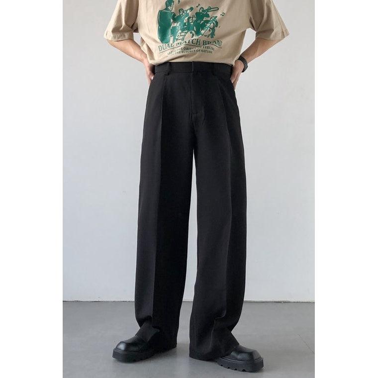 Zhou Pleated Front Trousers-korean-fashion-Pants-Zhou's Closet-OH Garments