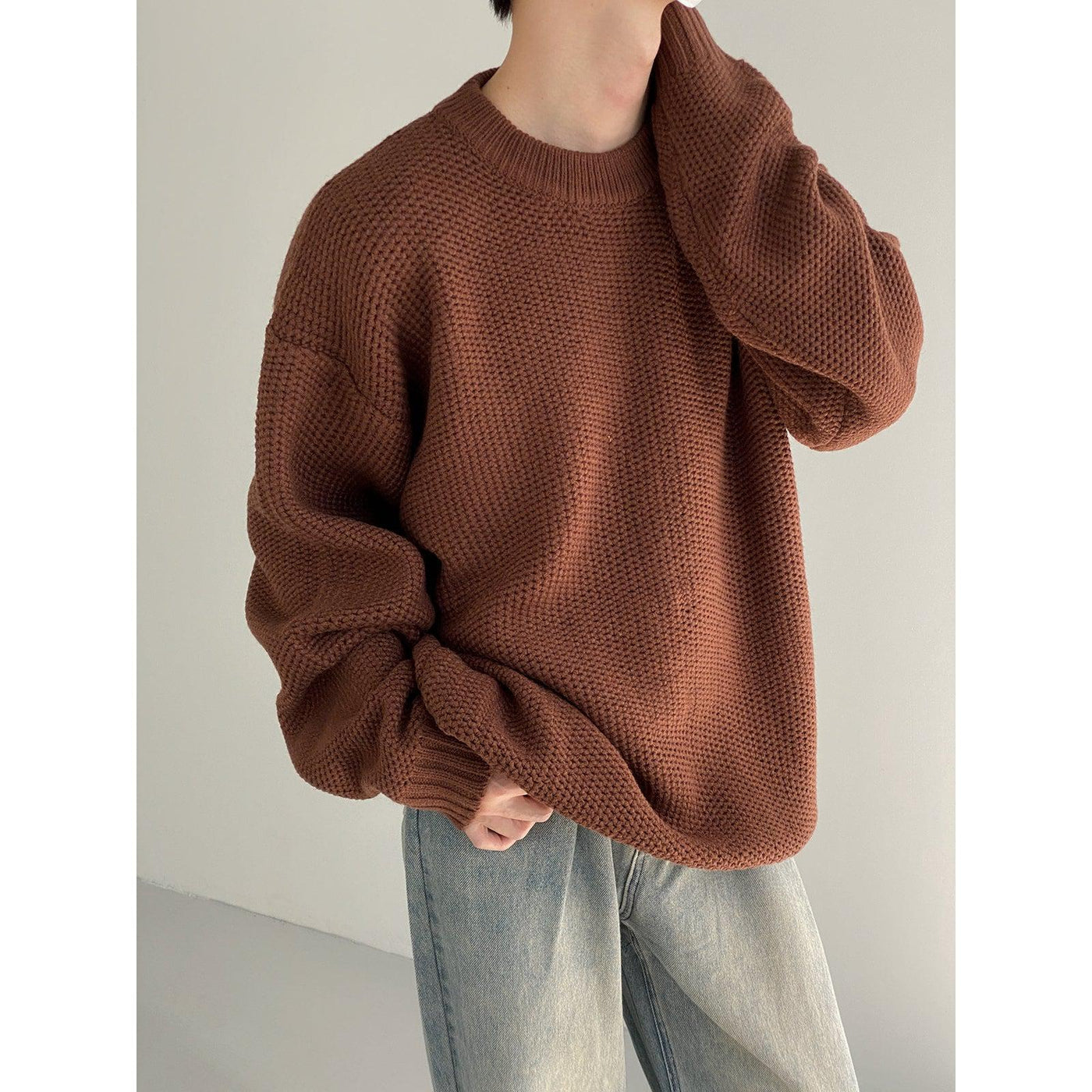 Zhou Roomy Fit Wide Arms Sweater-korean-fashion-Sweater-Zhou's Closet-OH Garments