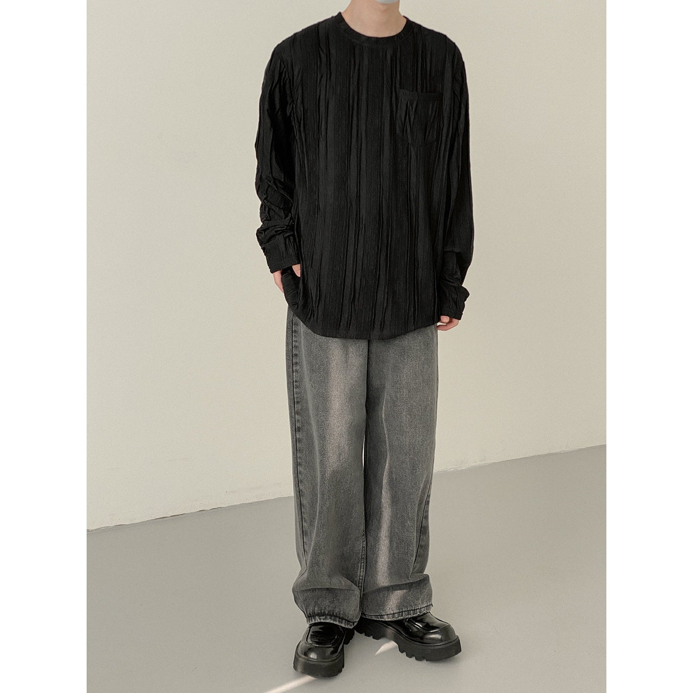 Zhou Sheer Long Sleeve T-Shirt-korean-fashion-T-Shirt-Zhou's Closet-OH Garments